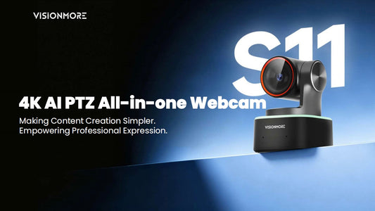 VisionMore S11 – 4K AI PTZ All-in-One Webcam for Creators